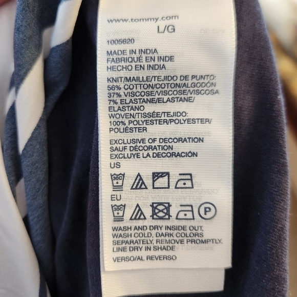 Tommy Hilfiger Blue and white Blouse Size L - Picture 4 of 4